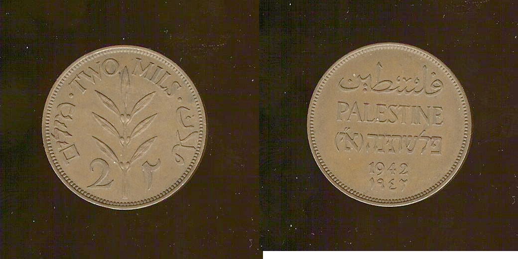Palestine 2 mils 1942 AU
